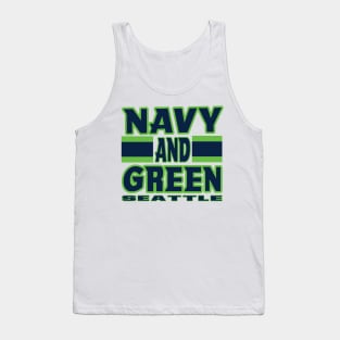 Seattle LYFE Navy and Green True Football Colors! Tank Top